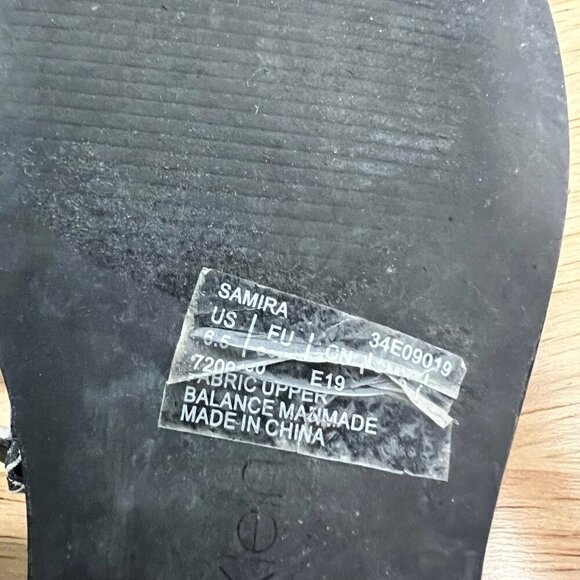 Calvin Klein Women's Snake Print Samira Ankle Buckle Sandals Black/White 6.5 - Picture 9 of 9